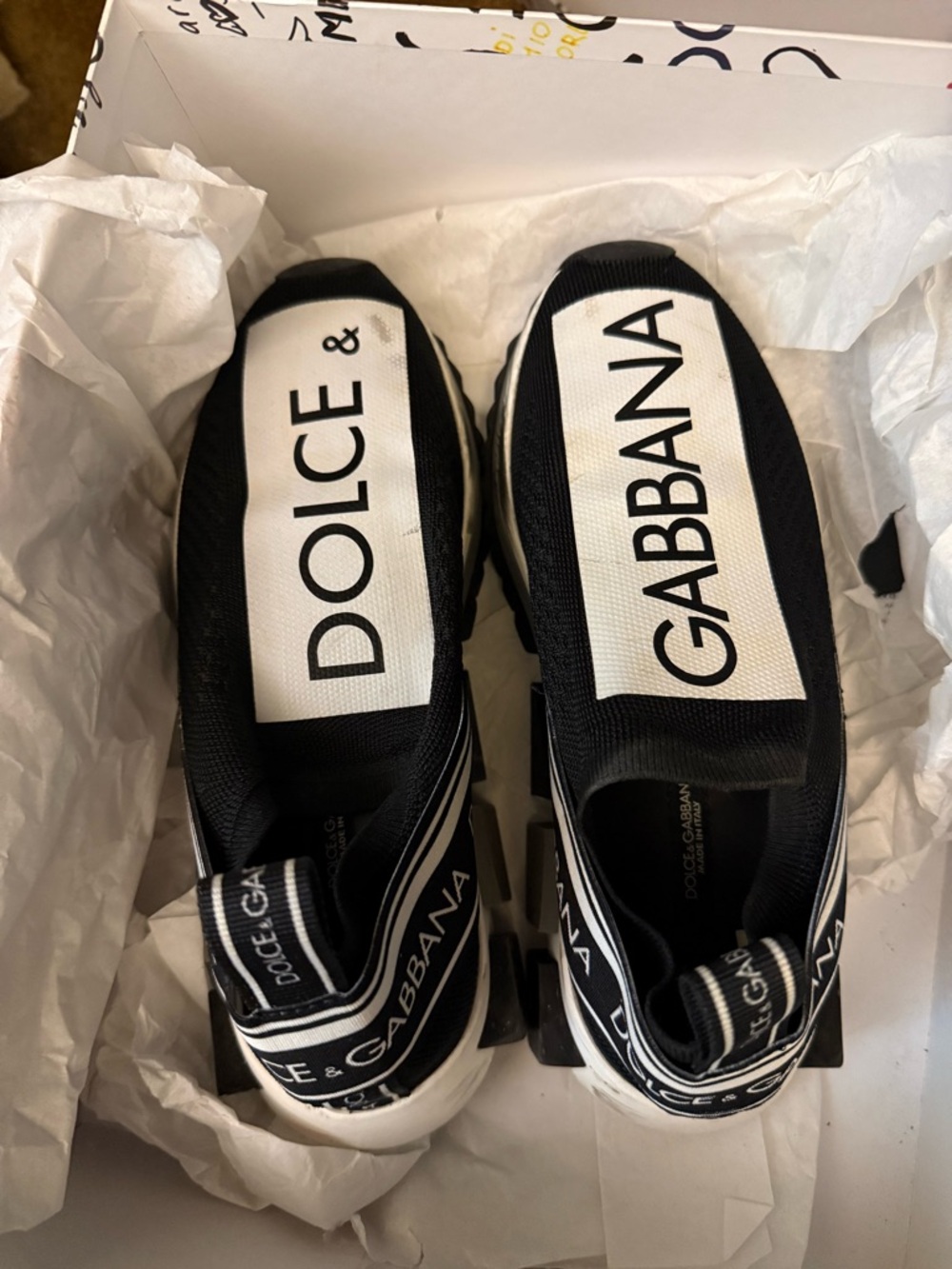 Authentic Dolce & Gabbana Sorrento Slip-On Sneakers - Size 6